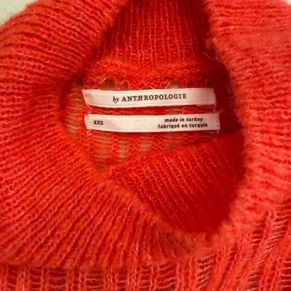 Anthropologie Striped Red and Pink Women's Sweater