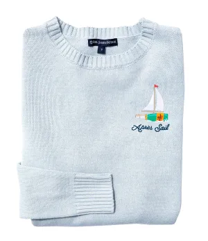 Après Sail Embroidered Sweater-Light Blue