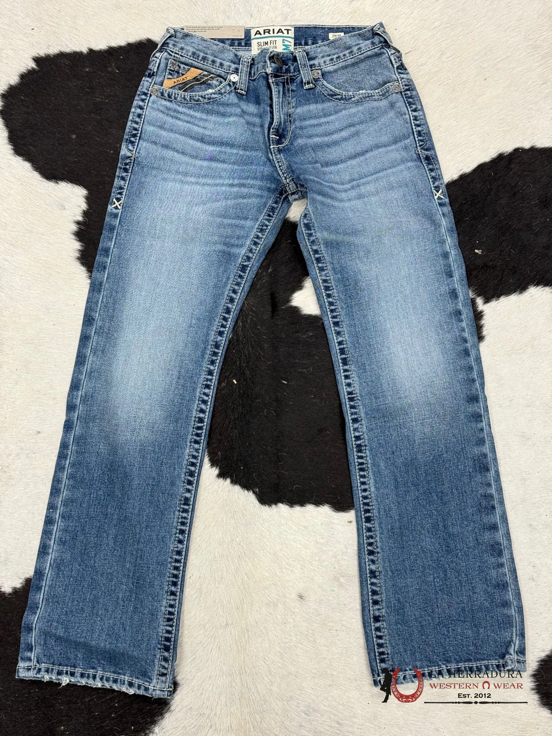 ARIAT MENS JEAN PECONIC M7 SLIM FIT STRAIGHT LEG