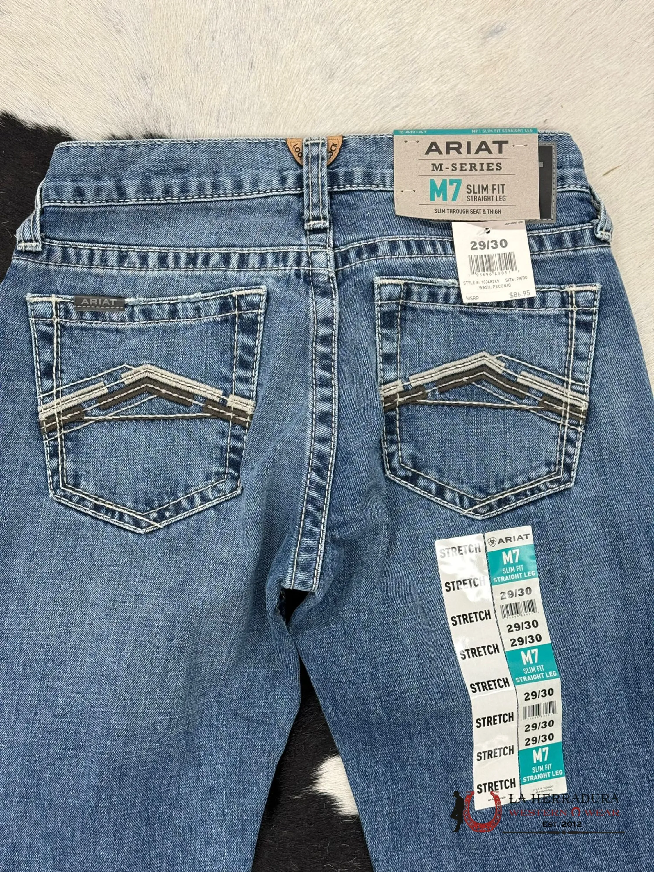 ARIAT MENS JEAN PECONIC M7 SLIM FIT STRAIGHT LEG