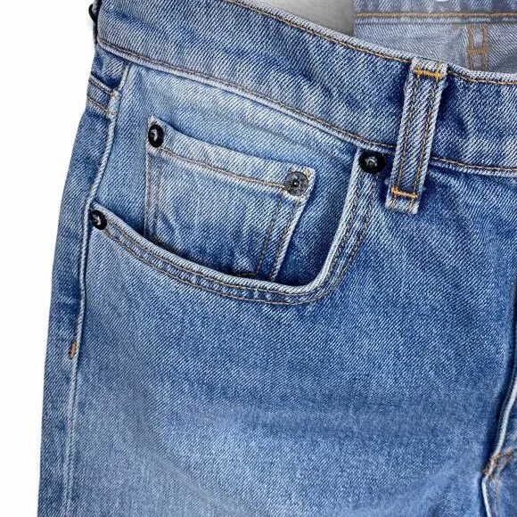 ASKK NY Cropped Straight Leg Jeans Light Wash 26
