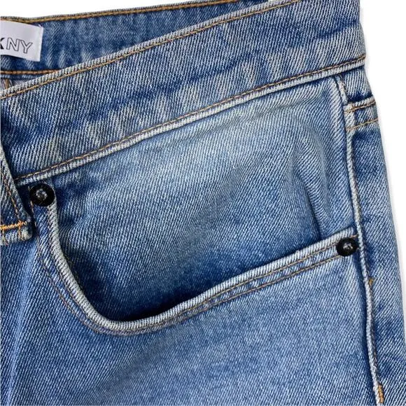 ASKK NY Cropped Straight Leg Jeans Light Wash 26