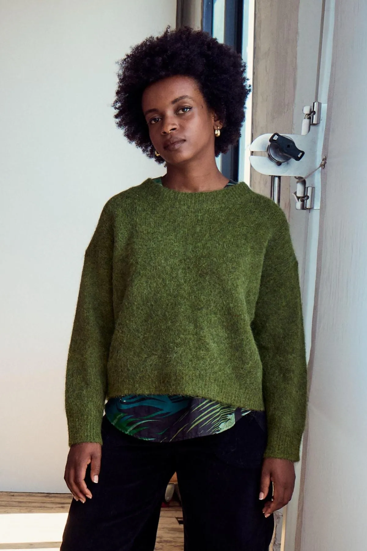 Aspen Knit Sweater Moss in Alpaca | Pre-Order (S/M)