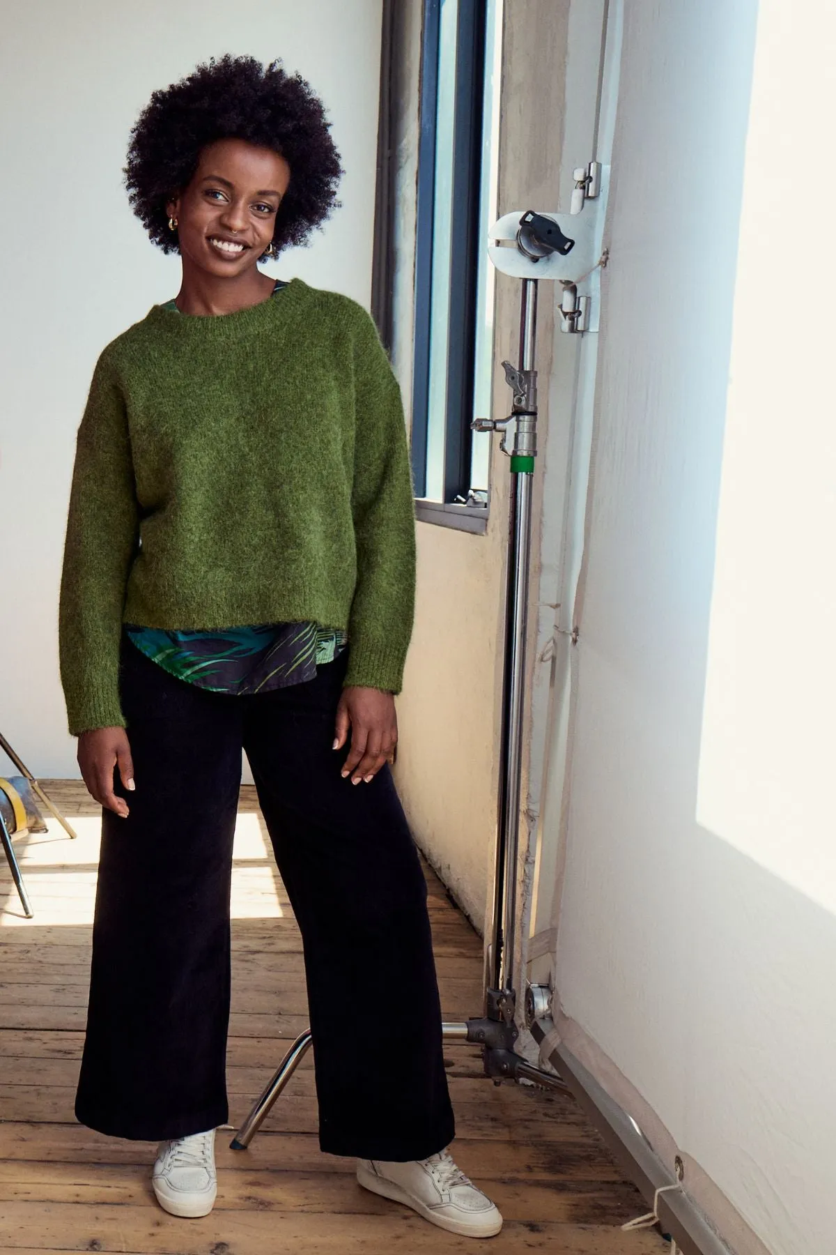 Aspen Knit Sweater Moss in Alpaca | Pre-Order (S/M)