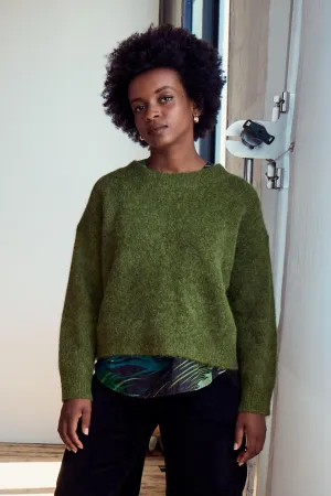 Aspen Knit Sweater Moss in Alpaca | Pre-Order (S/M)