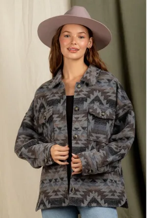 Aztec arrow jacket GRAY