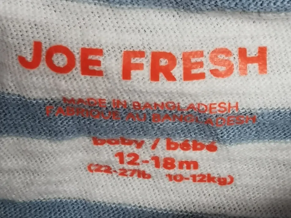BABY BOY SIZE 12 MONTHS - JOE FRESH, 2 Pack Soft Polo T-shirts EUC B50