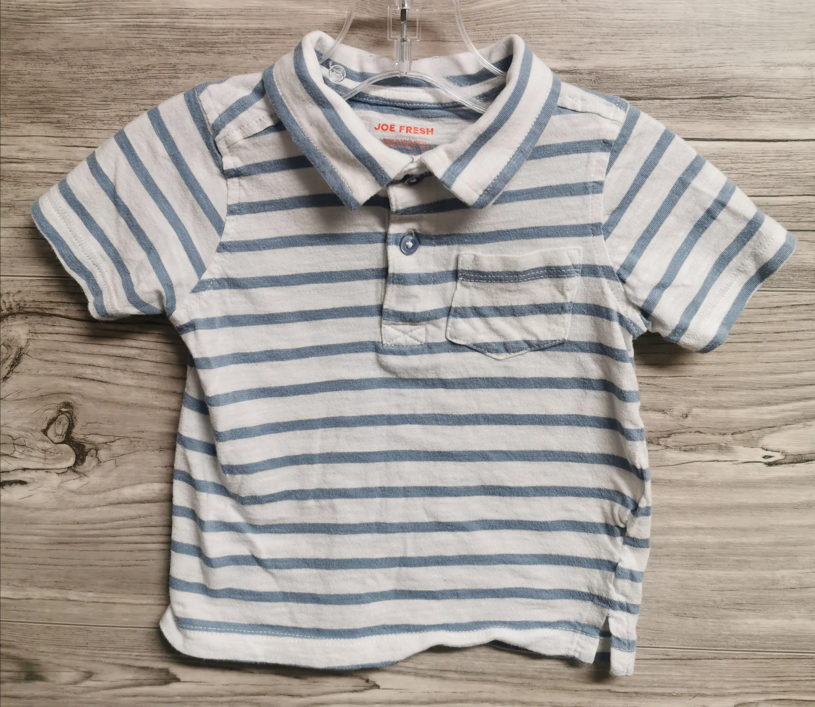 BABY BOY SIZE 12 MONTHS - JOE FRESH, 2 Pack Soft Polo T-shirts EUC B50