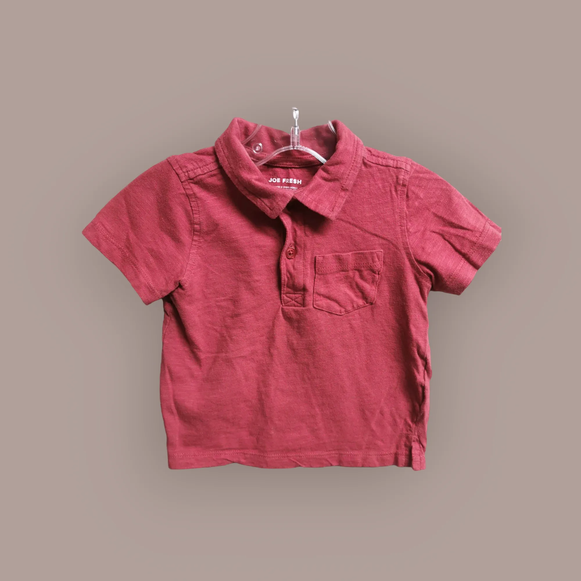 BABY BOY SIZE 12 MONTHS - JOE FRESH, 2 Pack Soft Polo T-shirts EUC B50