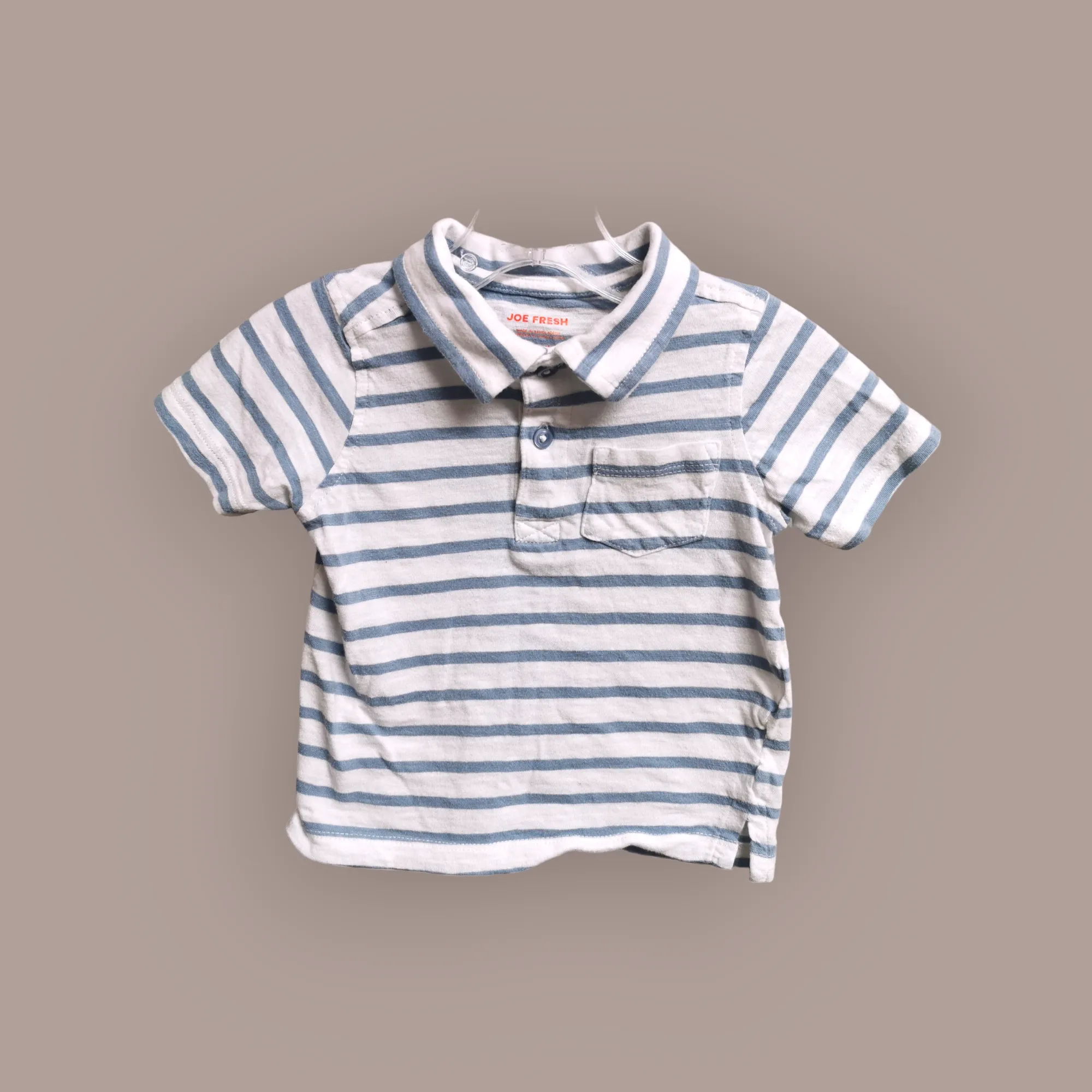 BABY BOY SIZE 12 MONTHS - JOE FRESH, 2 Pack Soft Polo T-shirts EUC B50