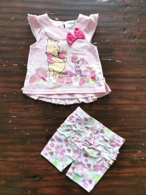 BABY GIRL SIZE(S) 3/6 MONTHS & 6/12 MONTHS - DISNEY Baby, Matching 2 Piece Summer Outfit EUC B38