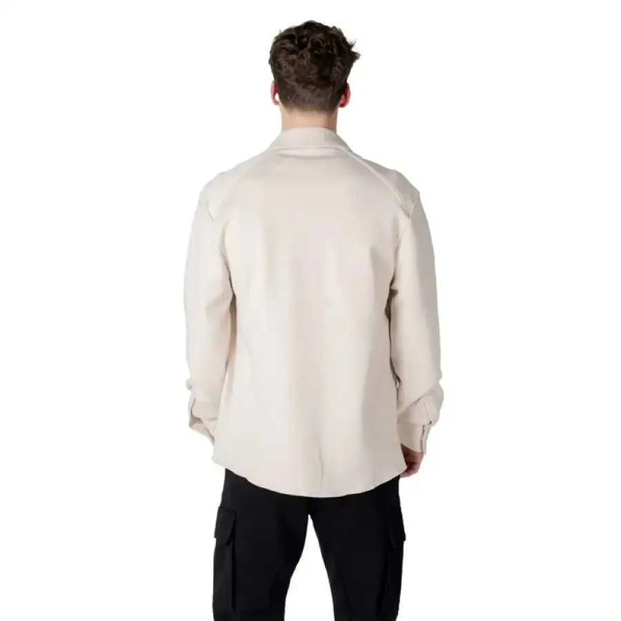 Beige Overshirt for Men
