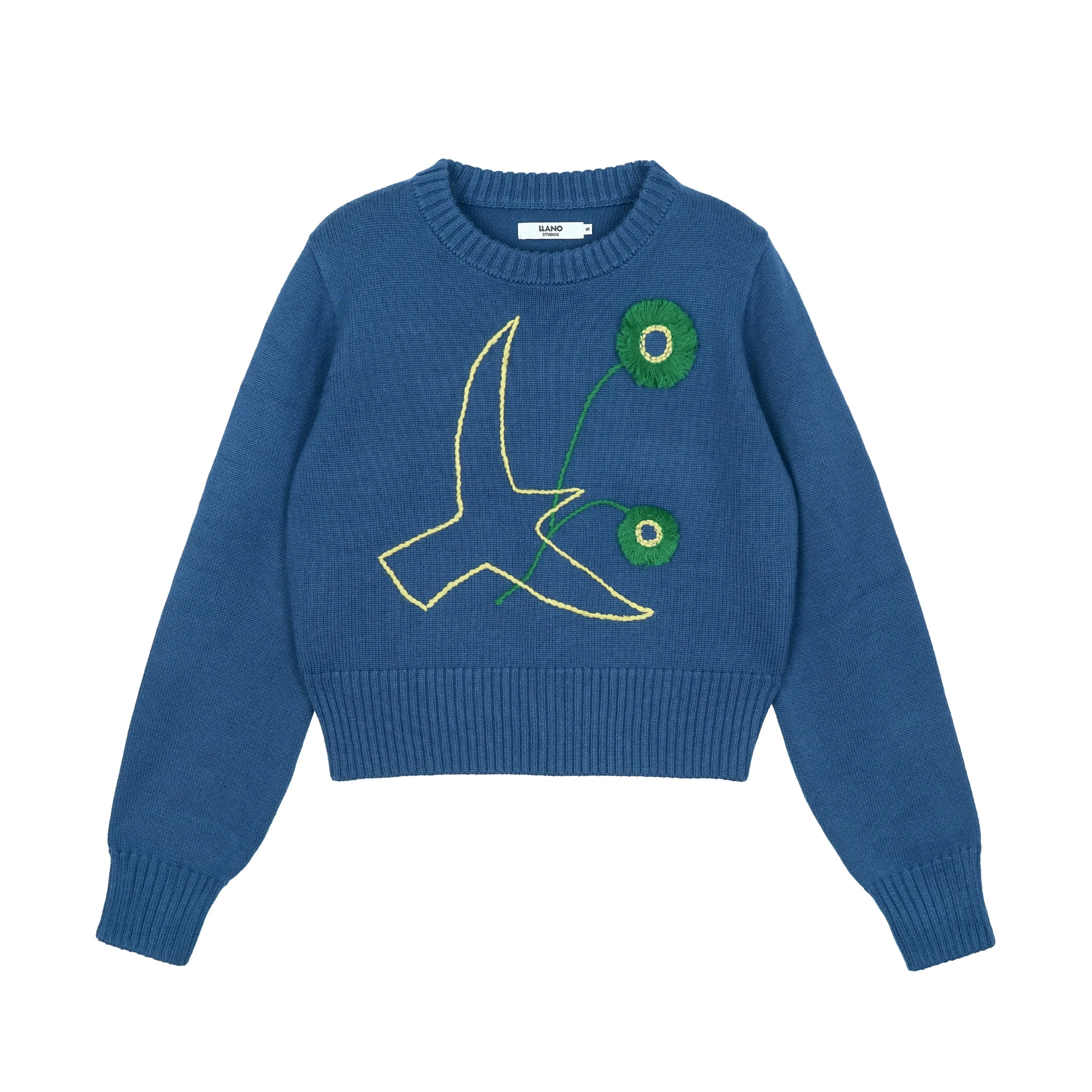 Bird & Floral Knit Sweater