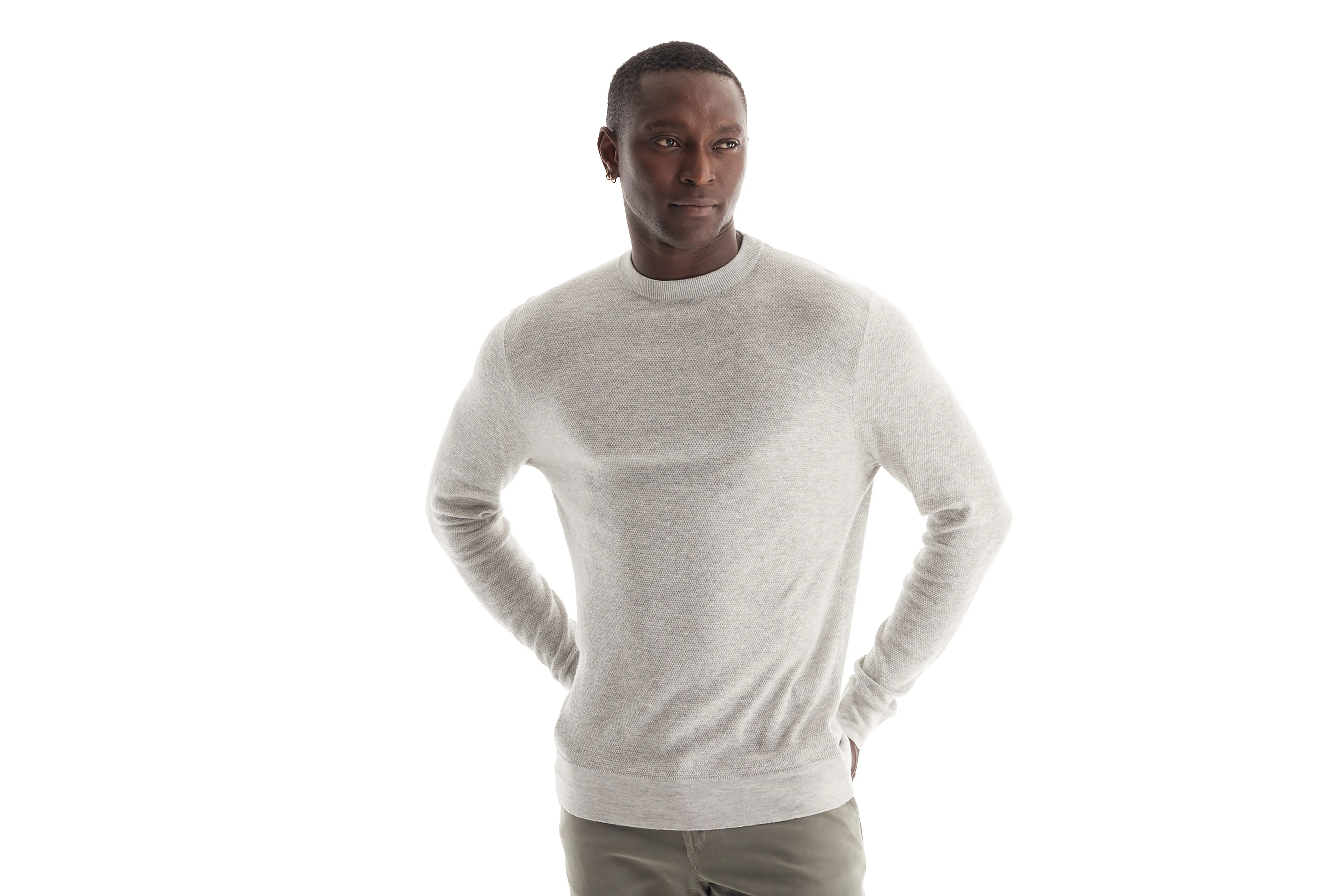 Birdseye Cotton Silk Sweater
