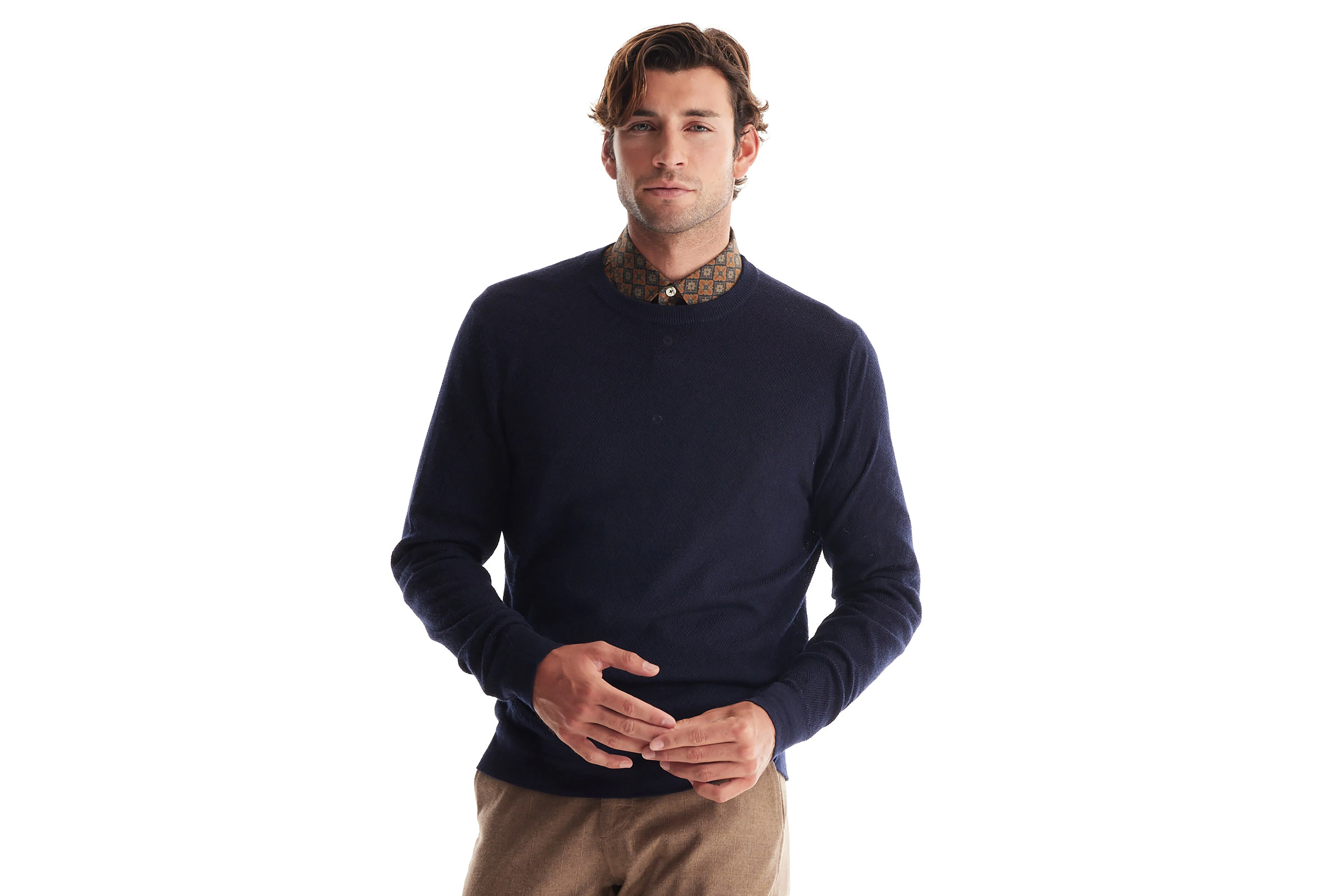 Birdseye Cotton Silk Sweater