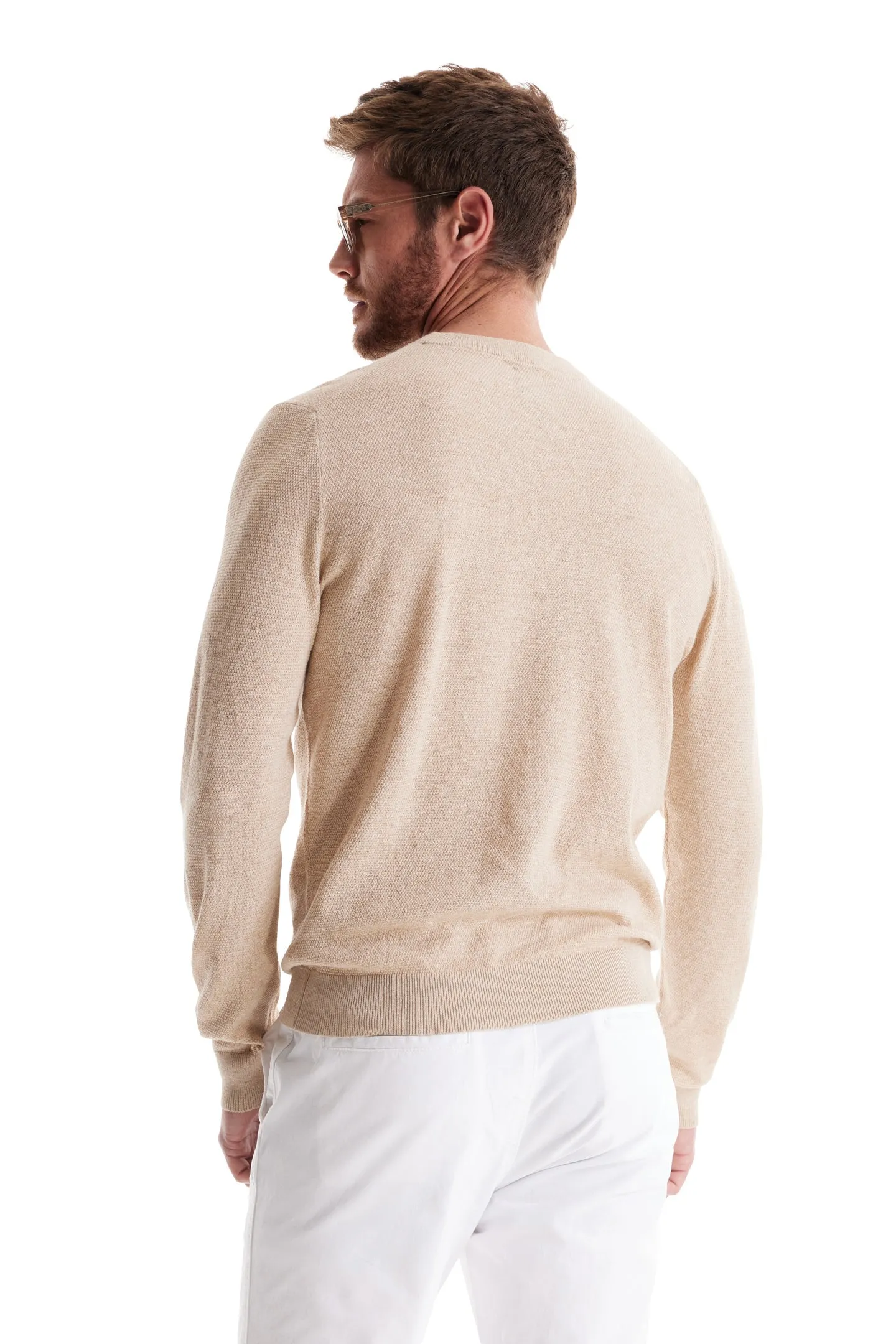 Birdseye Cotton Silk Sweater
