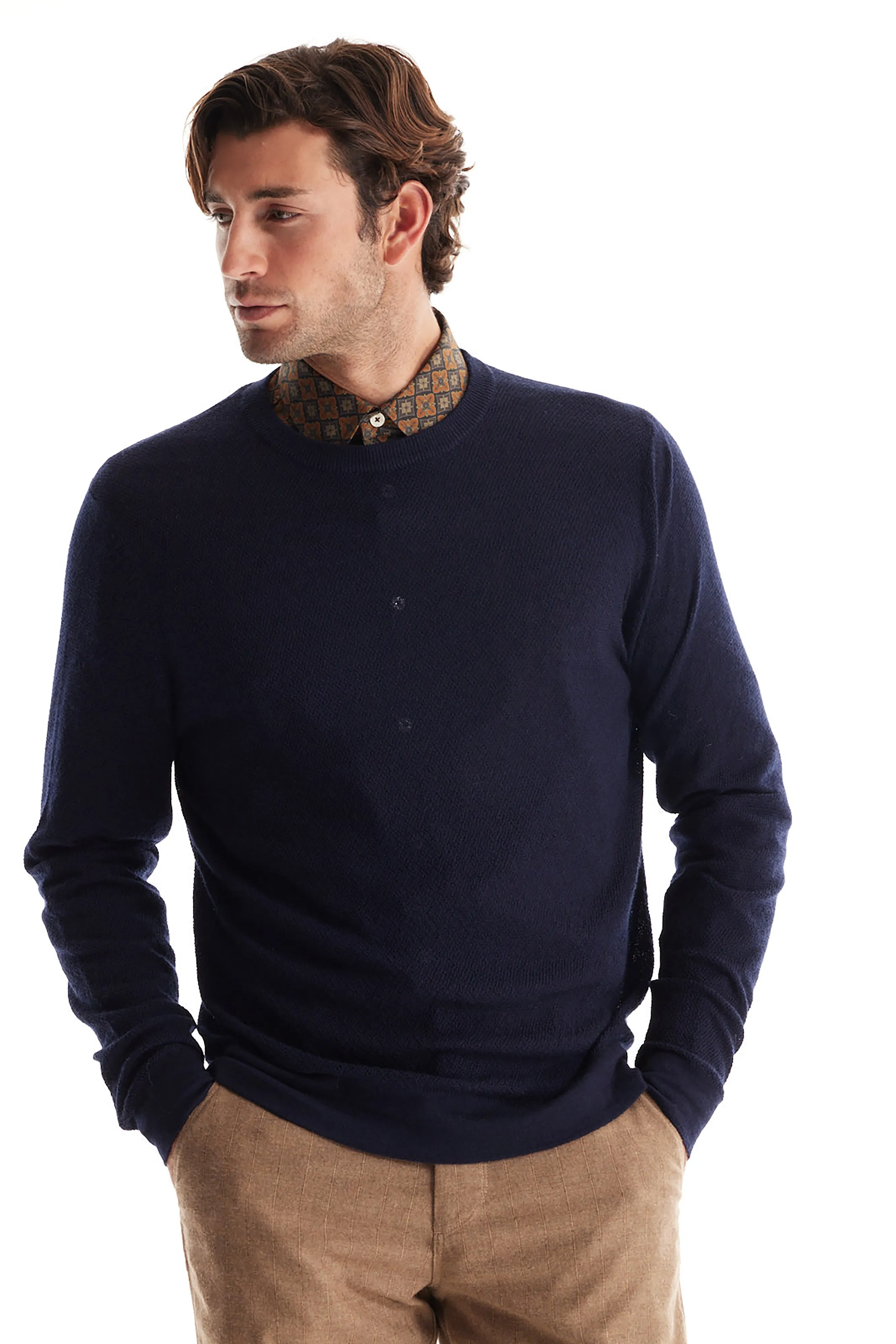 Birdseye Cotton Silk Sweater