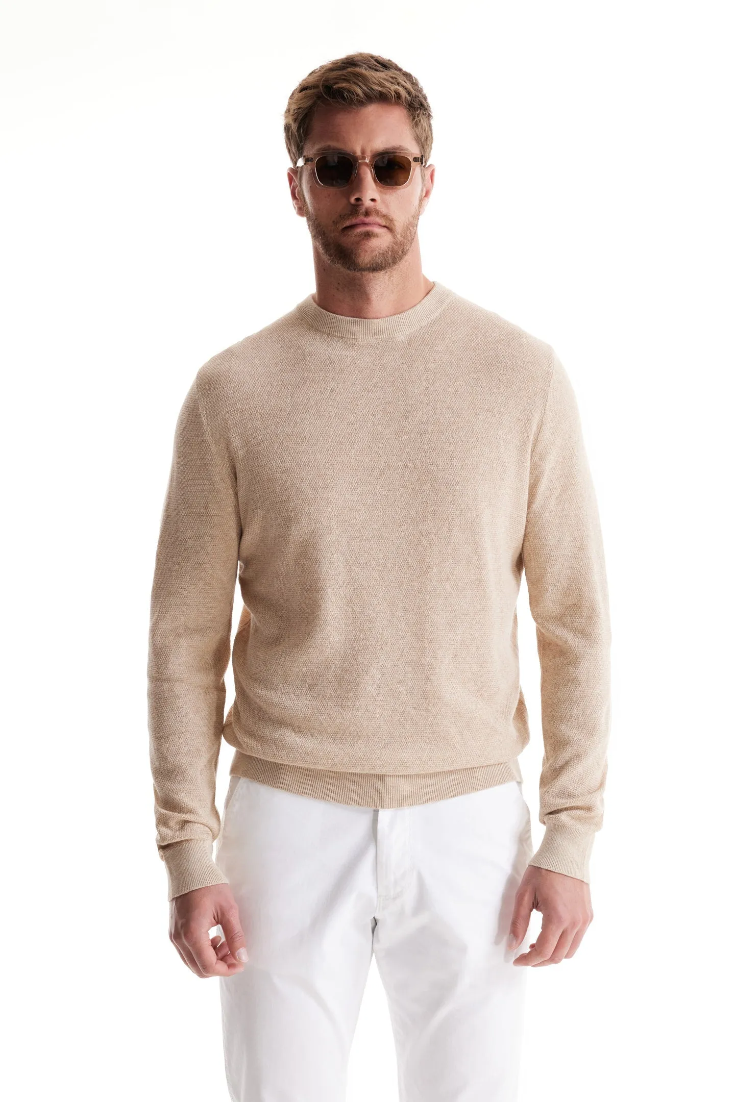 Birdseye Cotton Silk Sweater