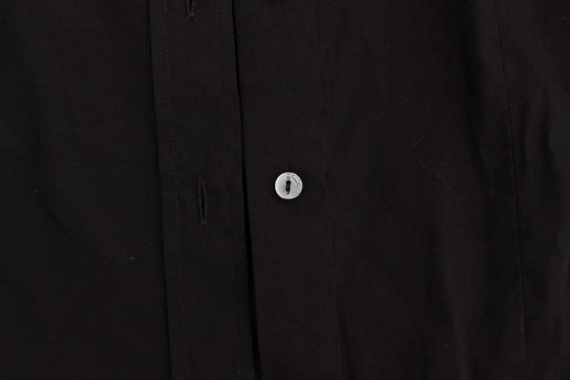 Black cotton shirt top