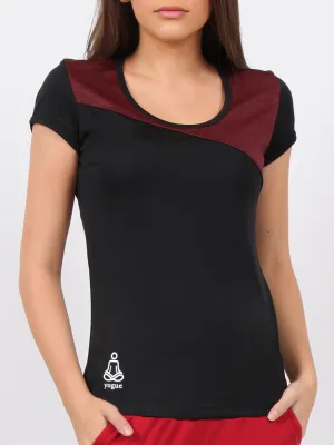 Black Maroon Oblique T-Shirt