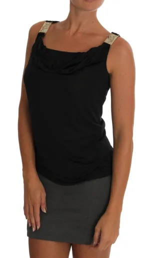 Black Sleeveless Stretch Tank Top