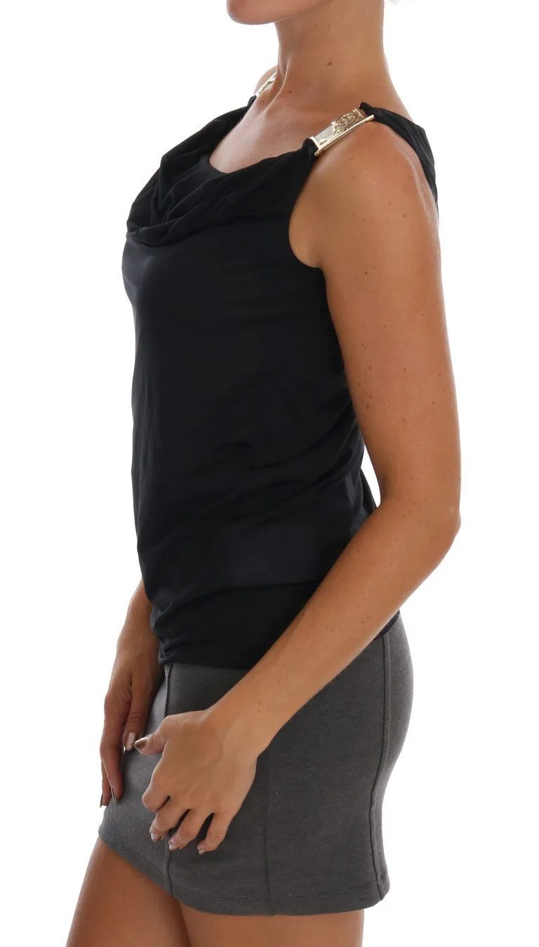 Black Sleeveless Stretch Tank Top