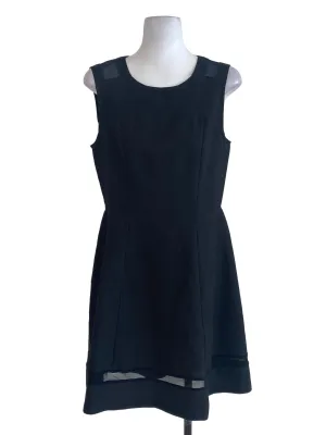 Black Textured Sheath Dress