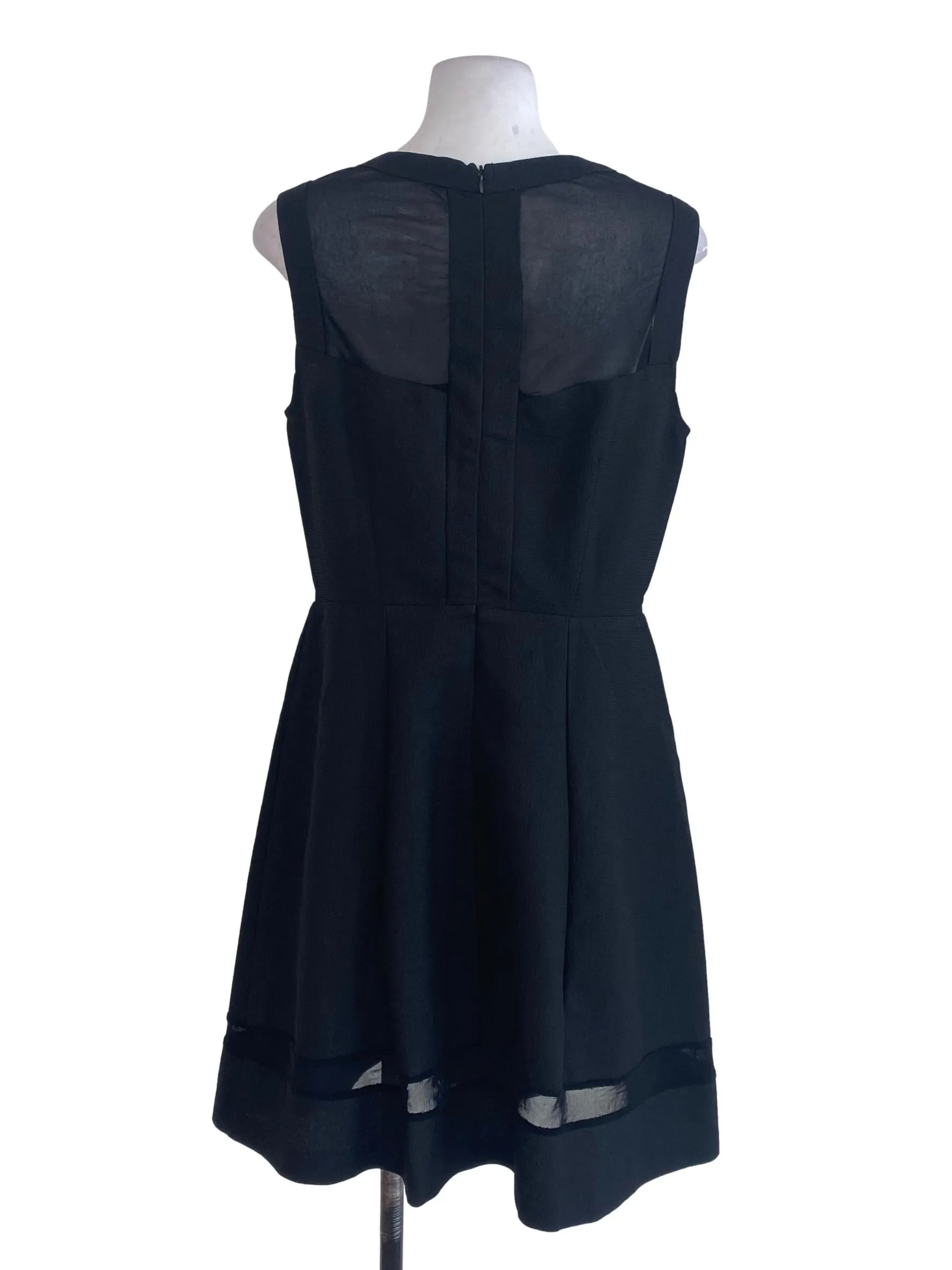 Black Textured Sheath Dress