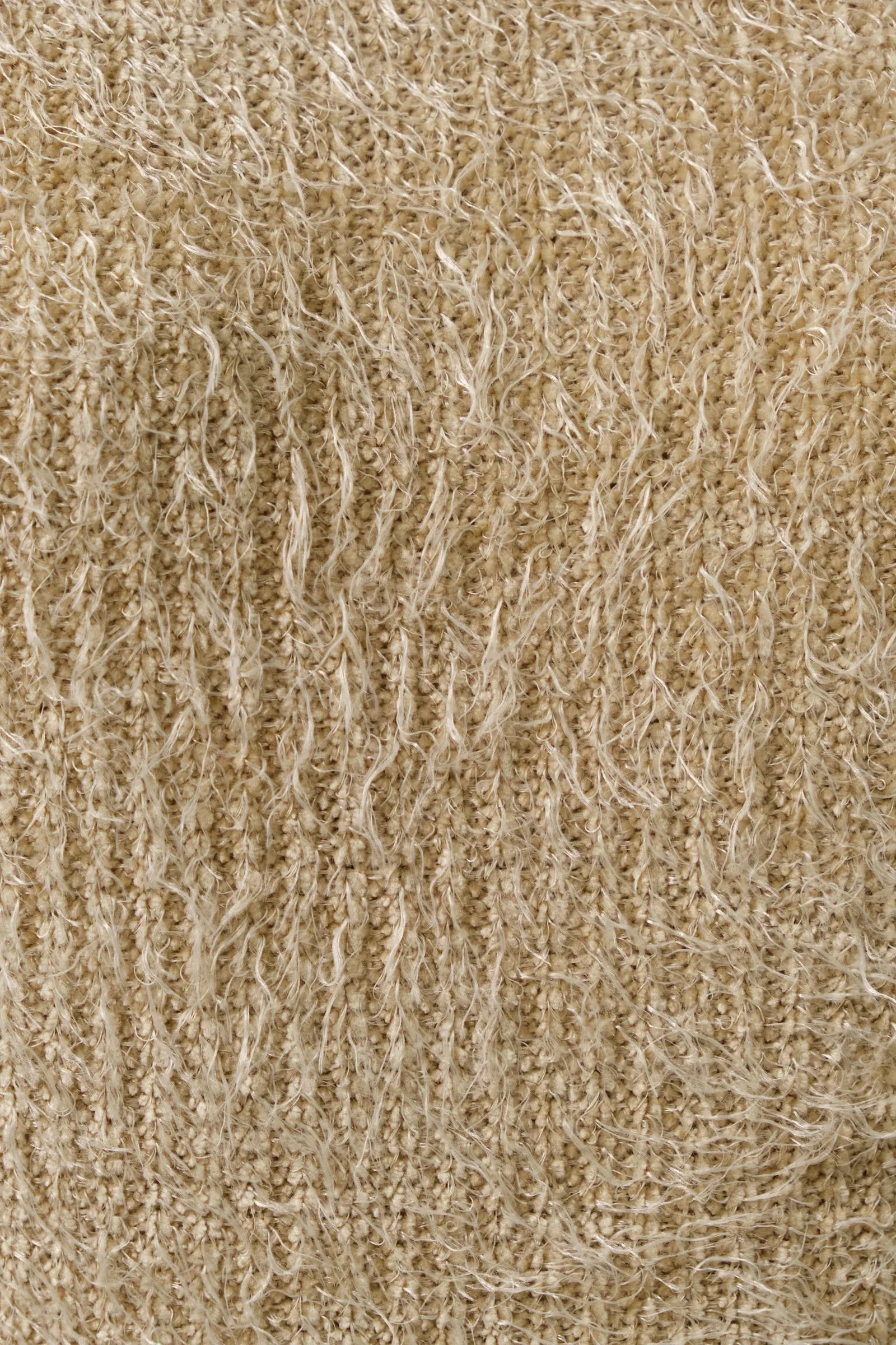 Blanka Eyelash Long Sleeve Beige Jumper
