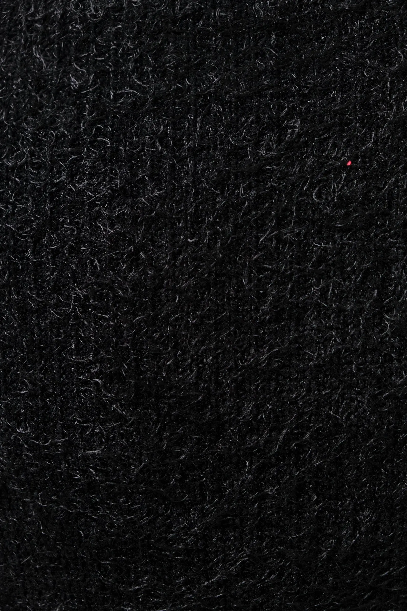 Blanka Eyelash Rib Black Long Sleeve Jumper