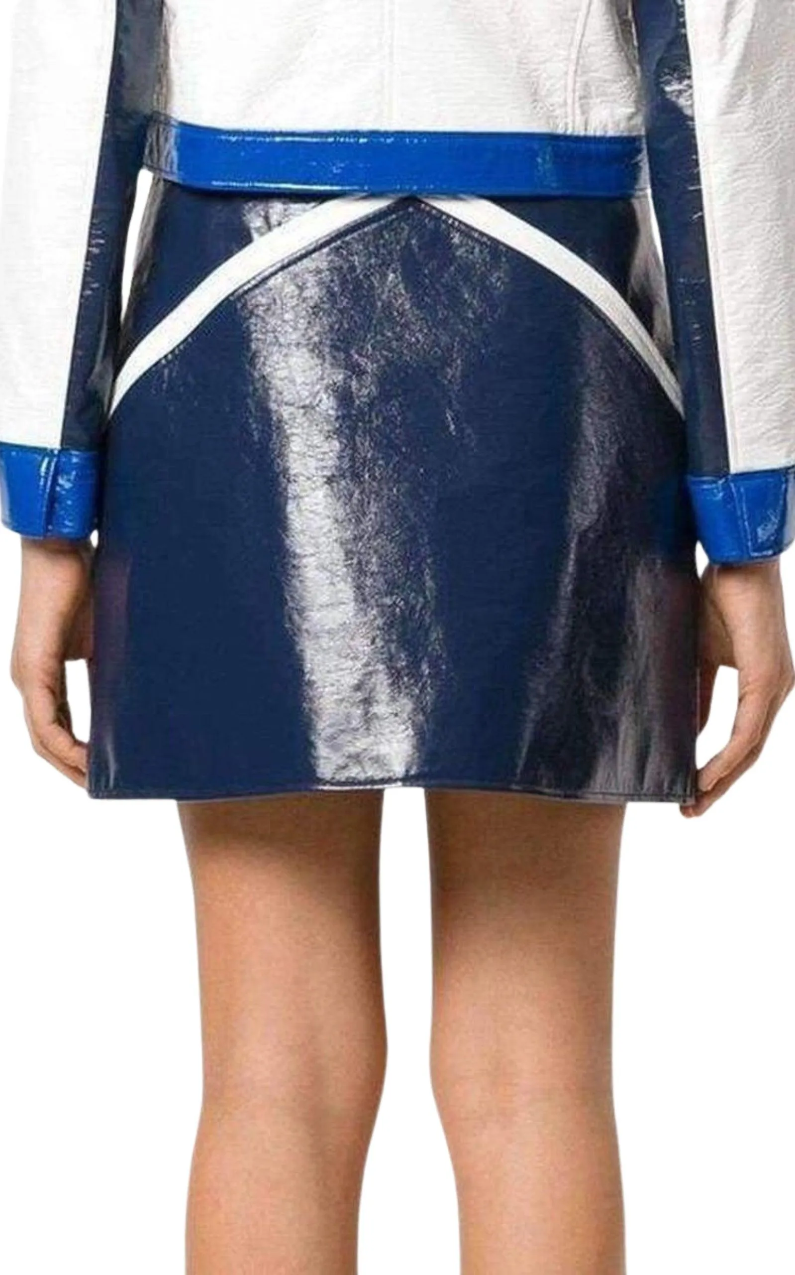 Blue Rangers Vinyl Mini Skirt