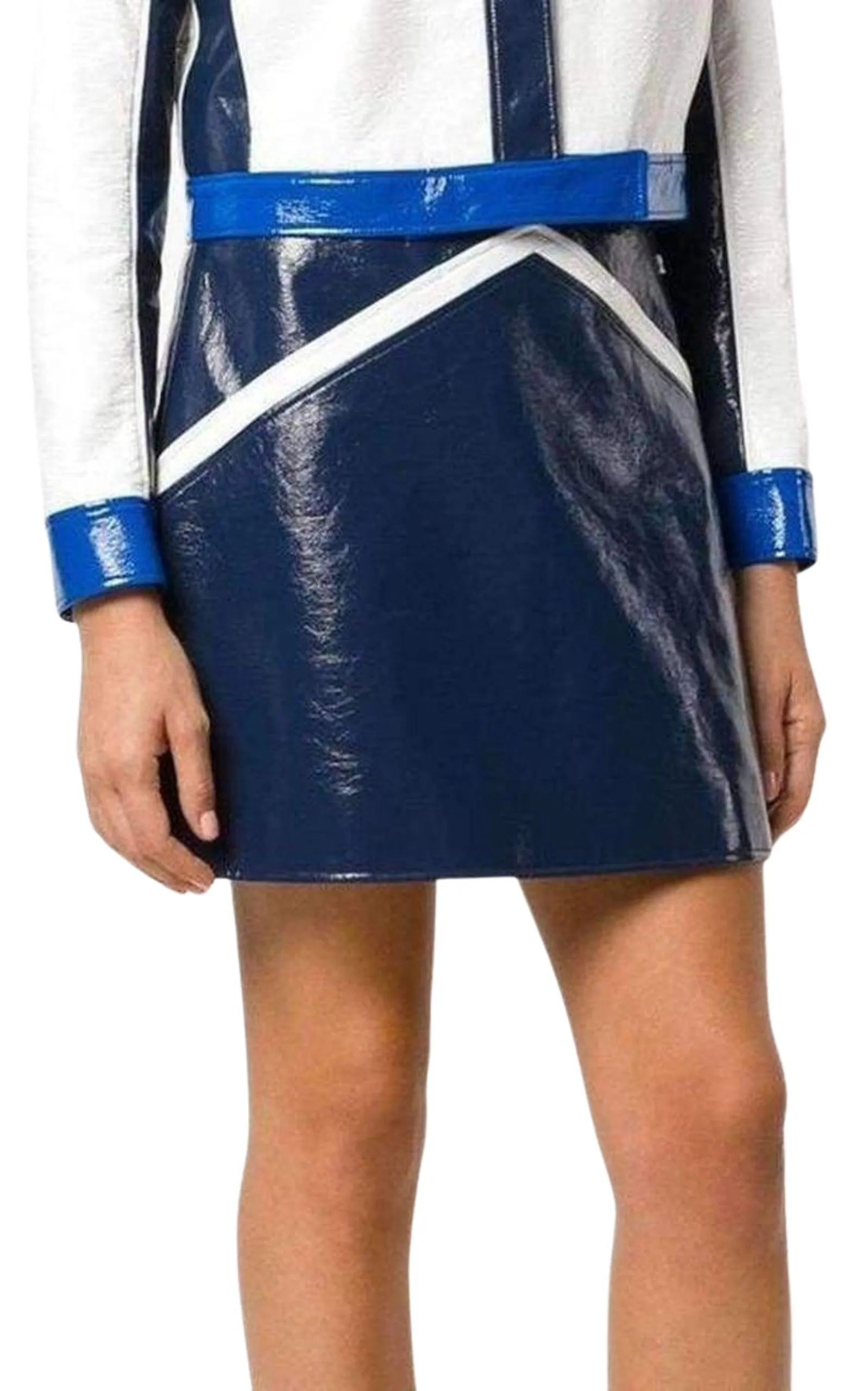 Blue Rangers Vinyl Mini Skirt