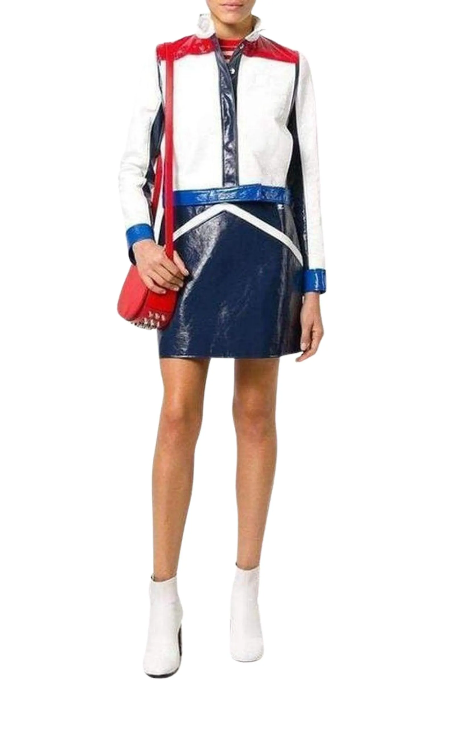 Blue Rangers Vinyl Mini Skirt