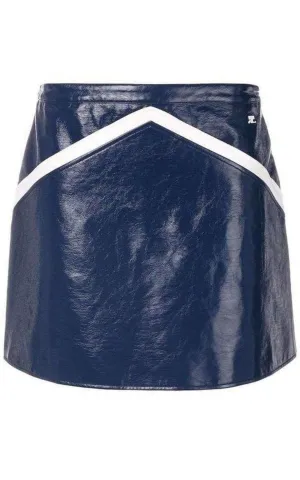 Blue Rangers Vinyl Mini Skirt
