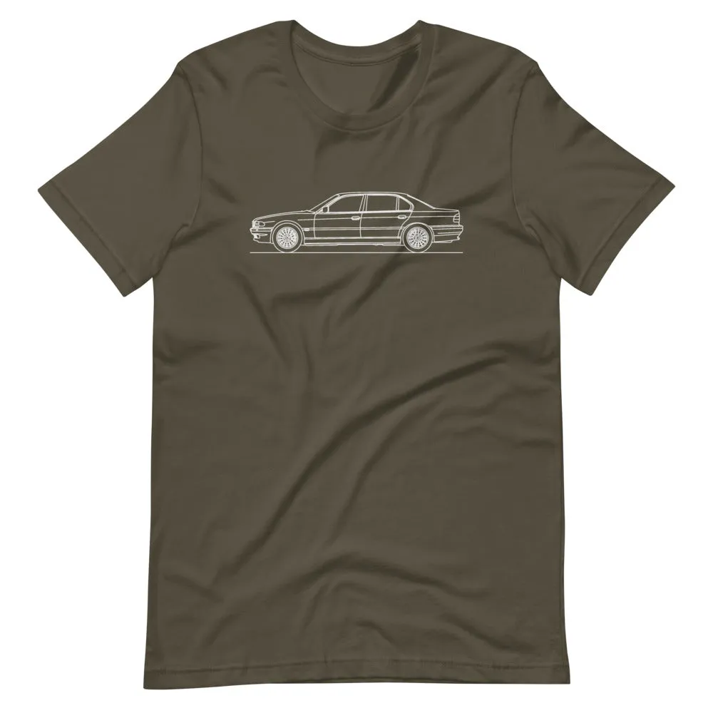 BMW E38 750i silhouette T-shirt