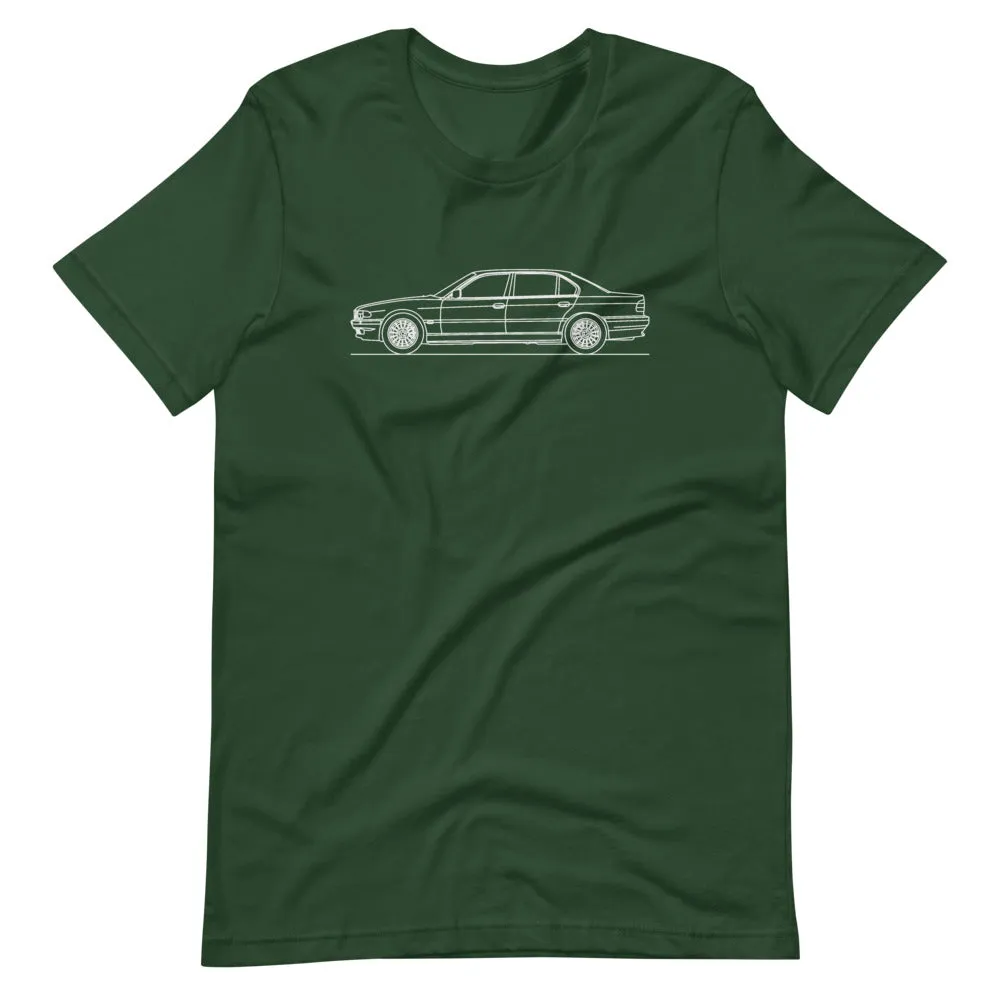 BMW E38 750i silhouette T-shirt