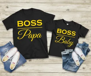 Boss Papa - Boss Baby Matching Shirt Set