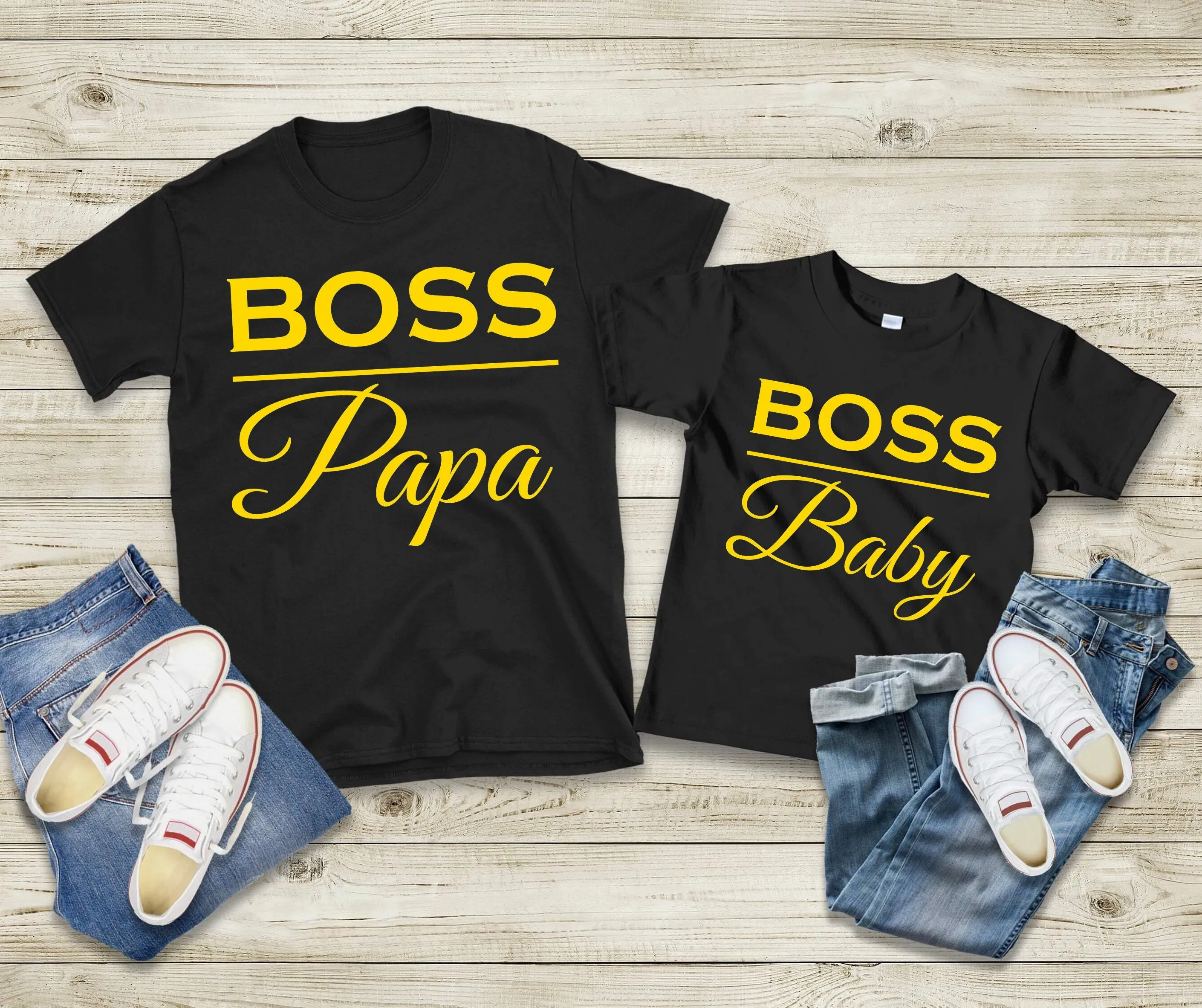 Boss Papa - Boss Baby Matching Shirt Set