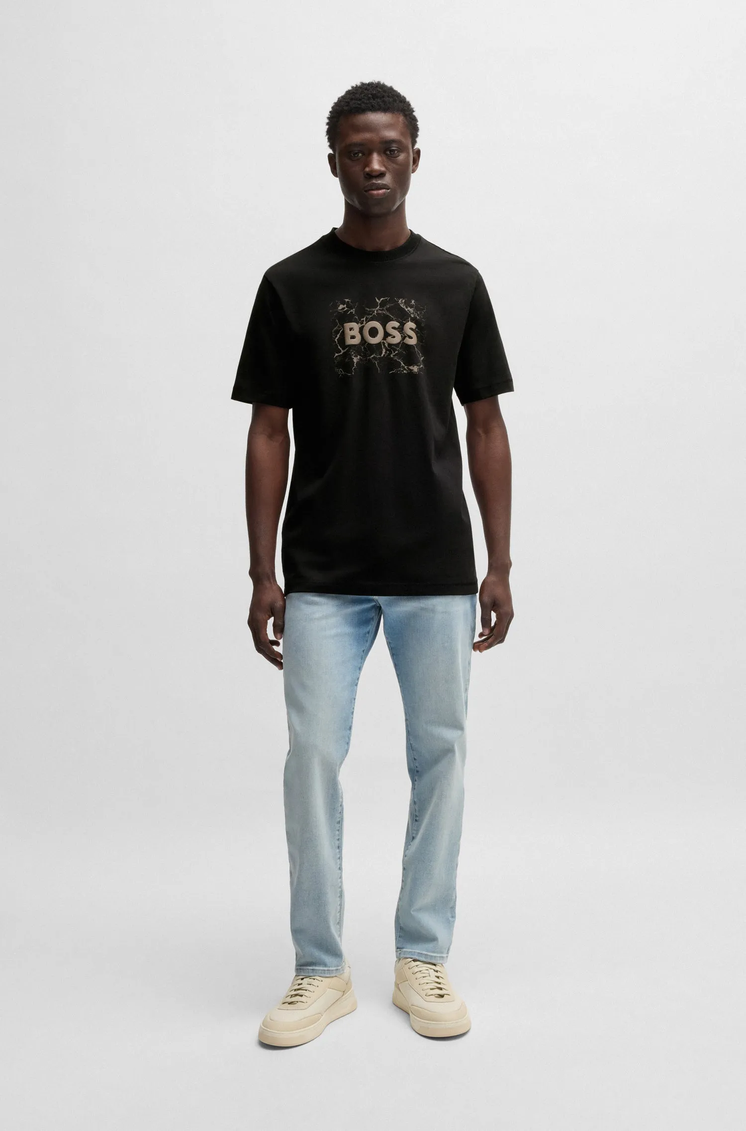 BOSS T-Shirts Regular Fit in Cotton - TE_LOGOSPACE 10262477 01-50539186