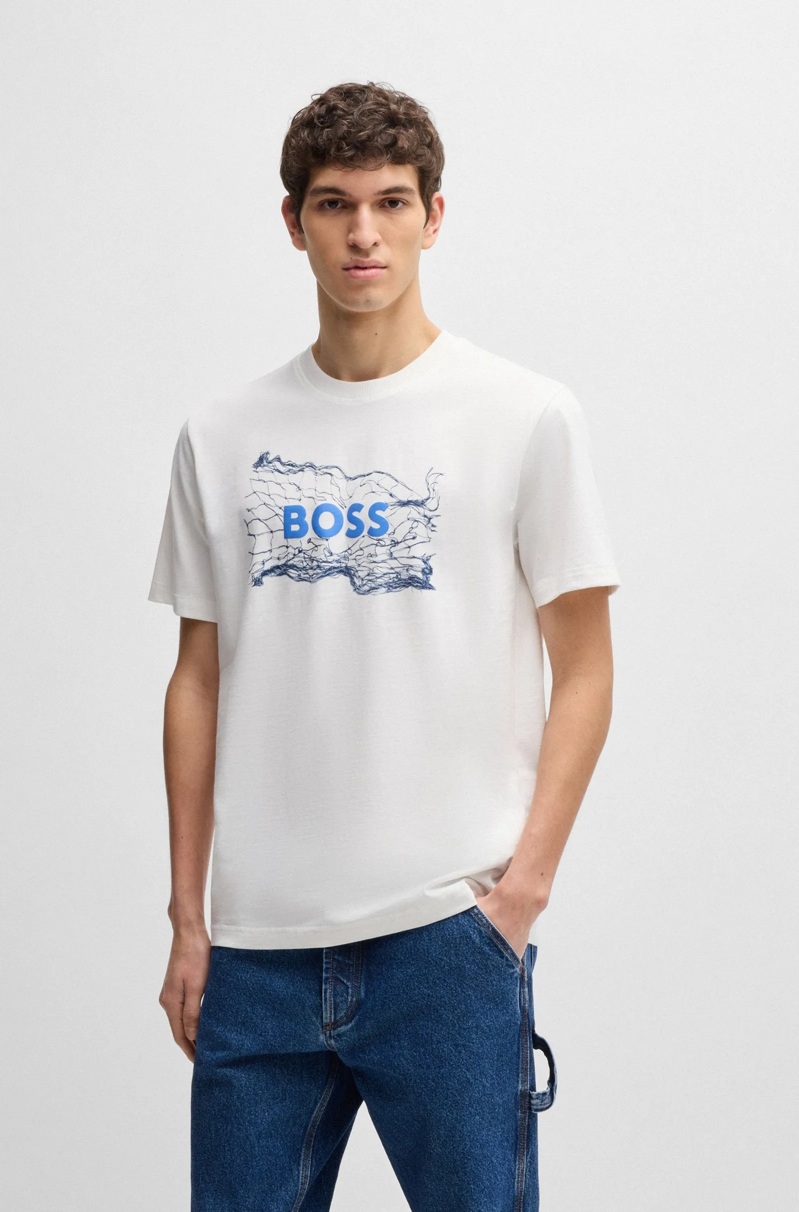 BOSS T-Shirts Regular Fit in Cotton - TE_LOGOSPACE 10262477 01-50539186