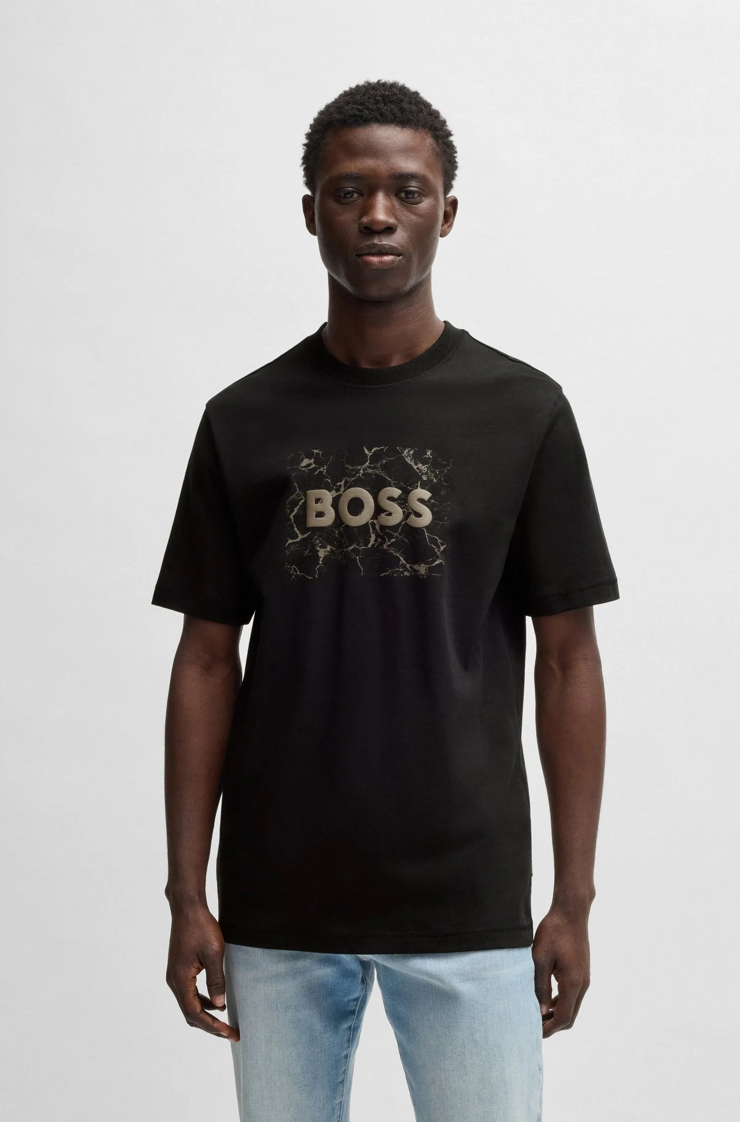 BOSS T-Shirts Regular Fit in Cotton - TE_LOGOSPACE 10262477 01-50539186