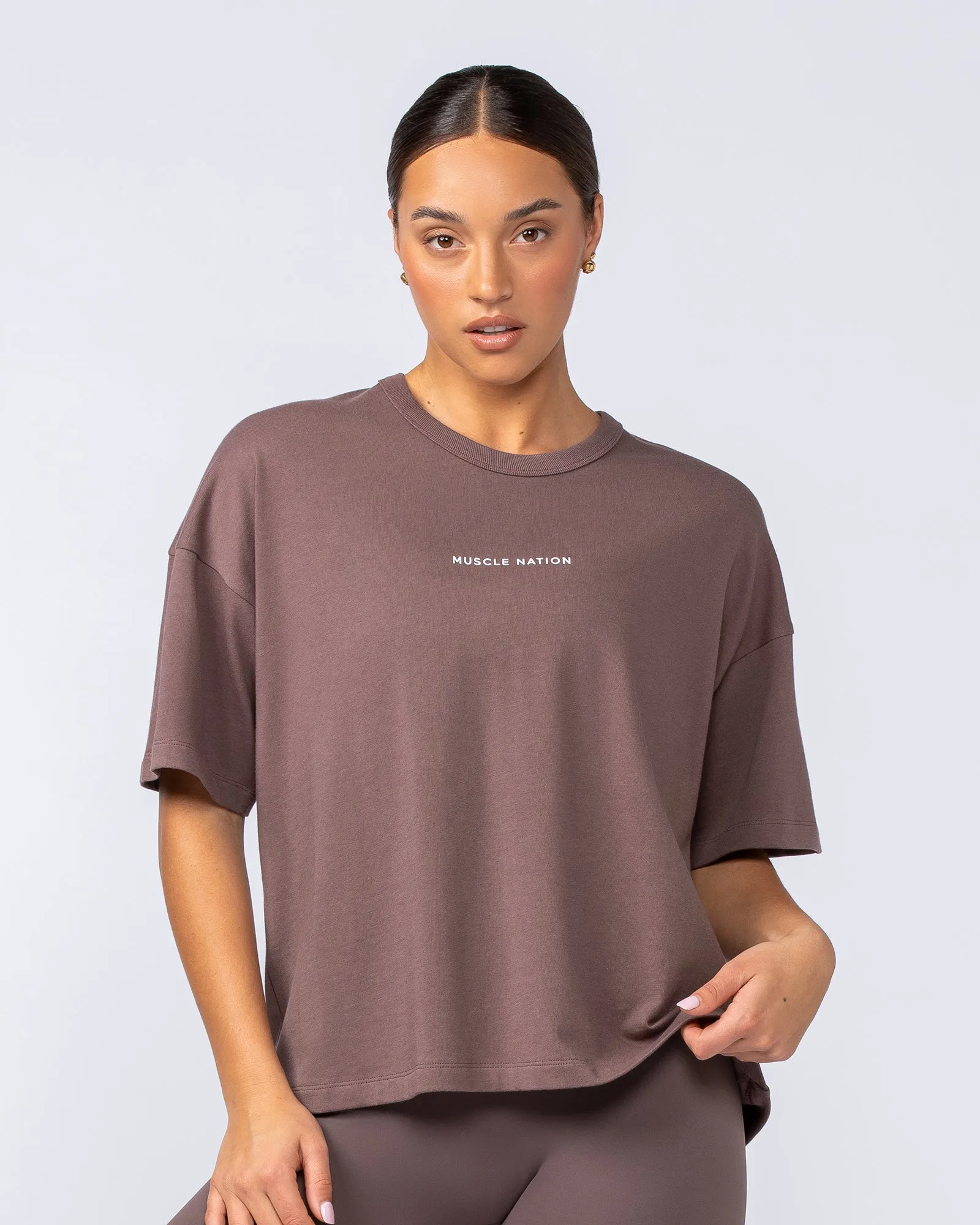 Boxy Fit Tee - Umber