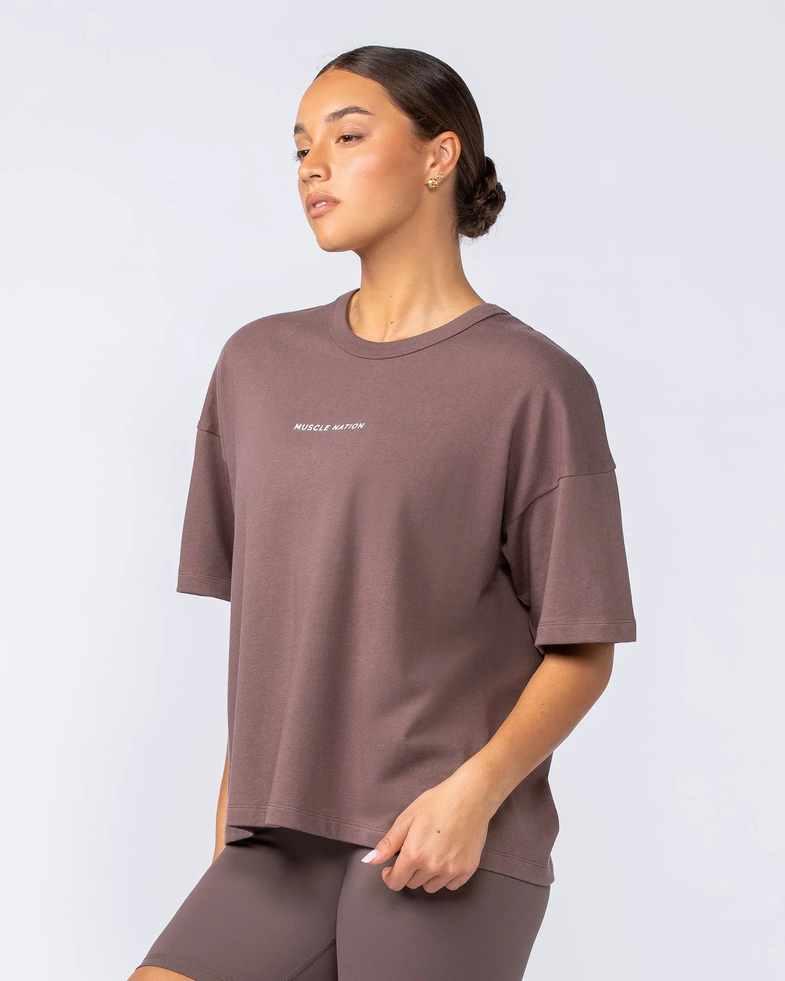 Boxy Fit Tee - Umber