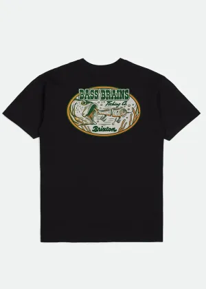 Brixton Heren Bass Brains Swim T-Shirt Zwart