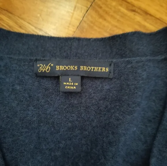 Brooks Brothers 346 Merino Wool Fine Knit cardigan Long Sleeves Women's Size L
