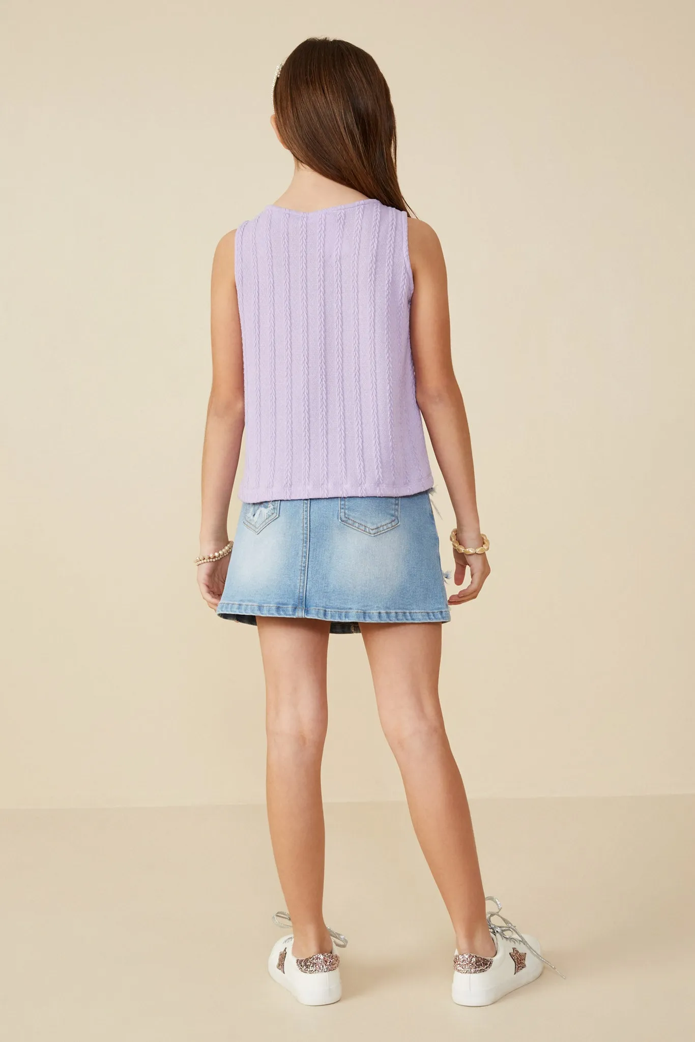 Cable Textured Knit Tank