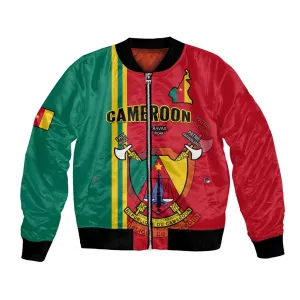 Cameroon Happy Unity Day Cameroun Coat Of Arms Bomber Jacket LT14