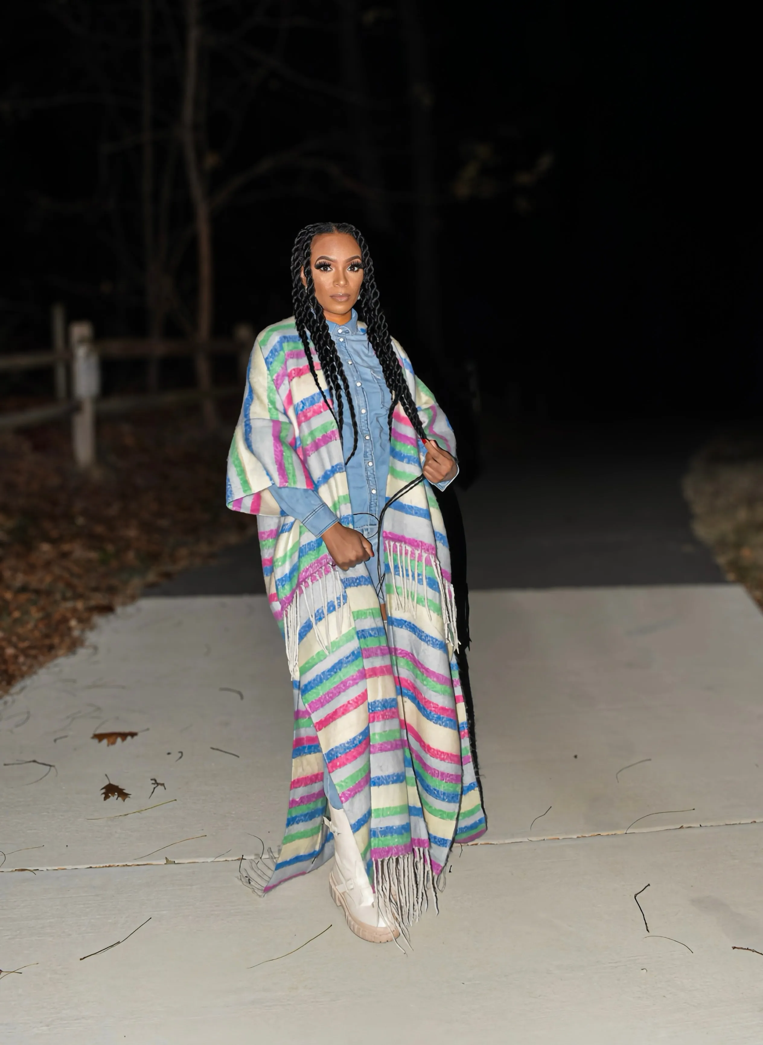 Cami Striped Colored Cardigan