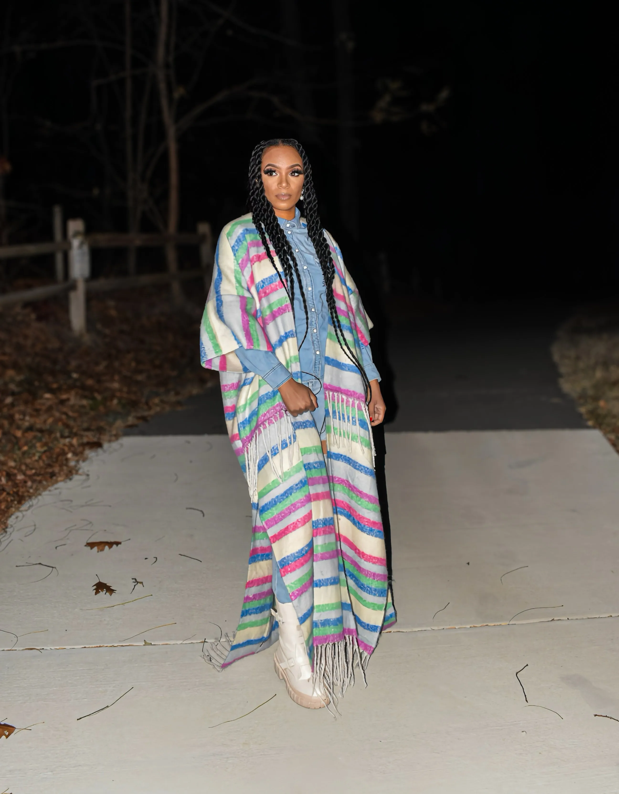 Cami Striped Colored Cardigan