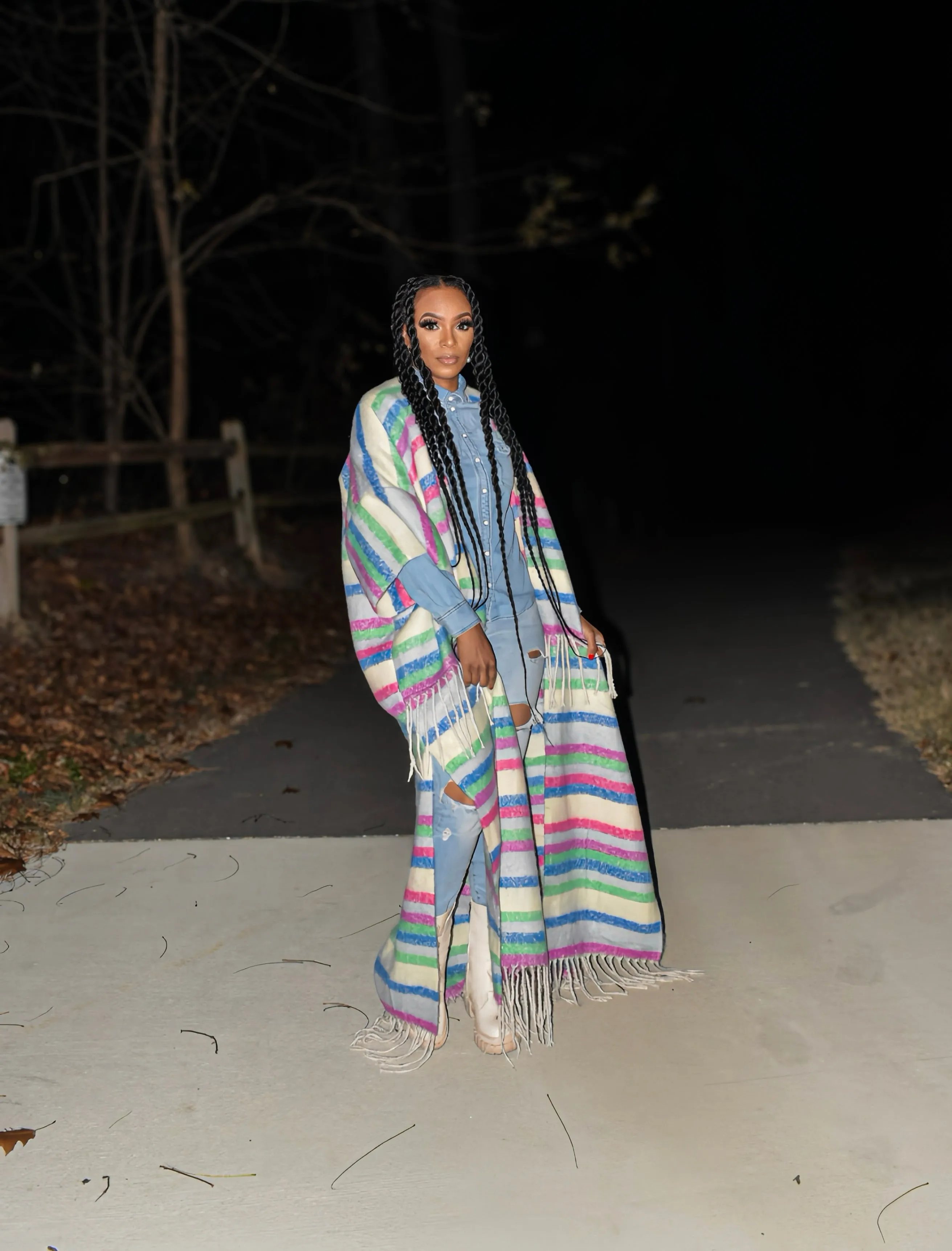 Cami Striped Colored Cardigan